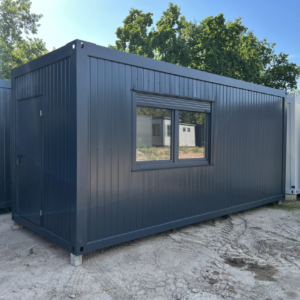 Wohncontainer 6,00 x 2,44 m mit Küchenzeile, WC und Dusche